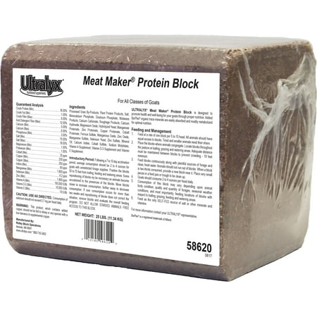 Ridley Inc.-Ultralyx Meat Maker Goat Protein Block 25 (Best Goats For Meat)