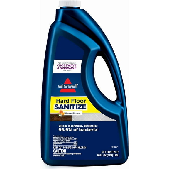 Hard Floor Sanitize Formula, 25041, 64 Fl Oz CrossWave & Spinwave, Use on Sealed Hard Floors, Orange Bloosom