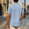 thumbnail image 6 of JXMVOJ Men's Summer Casual Sports T-Shirt Fashion Solid Color Blouse Short-Sleeve V-Neck Pullover Shirt Fitness and Outdoor Stretch Tight Soft Tops, 6 of 7