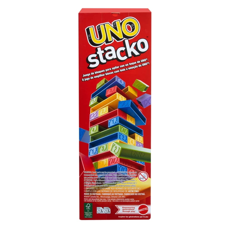 UNO Stacko Game, 45 Colored Blocks Tower Challenge photo 7