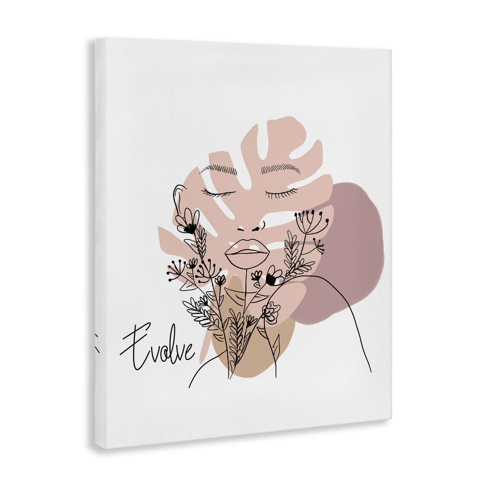 Stupell Industries Evolve Boho Portrait Typography Painting Gallery Wrapped Canvas Art Print Wall Art, 30 x 40