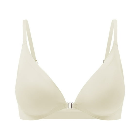 Ofreoo Push up Bras for Women Large Size Solid Color Fixed Cup Gathering Daily Bra Great Gifts for Less