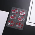 thumbnail image 1 of VERDANVERSE 6 Pcs Tapis Silencieux avec Matériau en Silicone pour Réduction de Bruit à Pois Rouges, 1 of 6