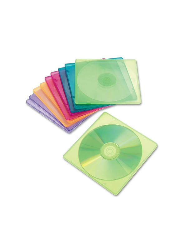 Innovera IVR81910 Slim CD Case - Assorted Colors (10/Pack)