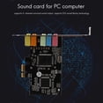 thumbnail image 3 of PCIe Sound Card PCI-E X1 CMI8738 Chip 32/64 Bit Sound Card Stereo 5.1 Channel Desktop Built-in Sound, 3 of 5