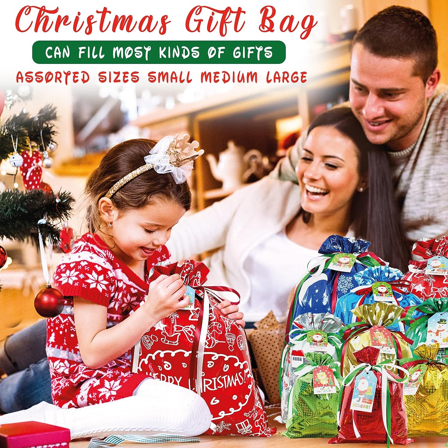 Gxrteck Christmas Gift Bags - 45 Pack Assorted Sizes photo 6