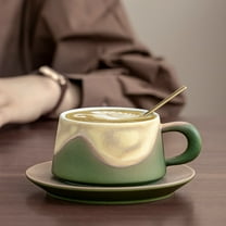 Ceramic Cup Coffee Cup And Saucer Set Lattes Ceramic Mug Practical Gifts Gift Set Coffee Mug