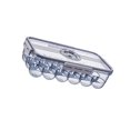 thumbnail image 1 of Toystoory Práctica caja de almacenamiento de huevos con tapa para cocina, estante de almacenamiento de huevos transparente y duradero Almacenamiento y organización del hogar Gris 18 cuadrícula, 1 of 6