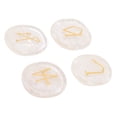 thumbnail image 5 of Piedras de runa JAAS chakra cristal curativo portátiles Piedra bruja meditación equilibrio Reiki blanco, 5 of 5