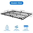 thumbnail image 5 of Uforic Queen Floating Bed Frame, LED Lights, Integrated Charging Ports, No Box Spring Required, Black, 5 of 6