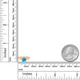 thumbnail image 6 of Gem Stone King 10K Two Tone Gold Simulated Blue Opal Solitaire Engagement Ring for Women | 0.30 Cttw | Round Cabochon 6MM | Gemstone October Birthstone | Size 5, 6 of 6