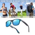 thumbnail image 5 of Lunettes de Soleil Unisexes Rétro Polarisées avec Boîte, pour Activités Extérieures comme Cyclisme Course Conduite Pêche, 5 of 5