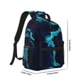 thumbnail image 2 of Yiaed Blue Marble And Gold Print School Backpack College Backpack Daypacks for Students High School Spacious and Durable Daypack for Work and Travel-One Size, 2 of 6