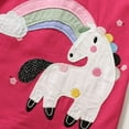 thumbnail image 5 of WOLLED Toddler Girls Short Sleeve Cotton Dresses Kids Crew Neck Cartoon Dress Baby Casual Loose Dress Playwear for 2-8 Years Old, 5 of 9