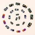 thumbnail image 4 of 24Pcs Halloween Press on Nails, Short Square Fake Nails Pumpkin Nails Press Ons Ghost False Nails Candy Glue on Nail Orange Stick on Nail for Women Decorations Set, 4 of 8