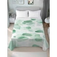 thumbnail image 4 of Queen Flat Sheet 90"x102", Ombre Green Boho Soft Lightweight Bedding Flat Sheets Only, Multicolored Tie Dye Abstract Art Brushed Microfiber Top Bed Sheet, Breathable StainResistant Bedsheets, 4 of 9