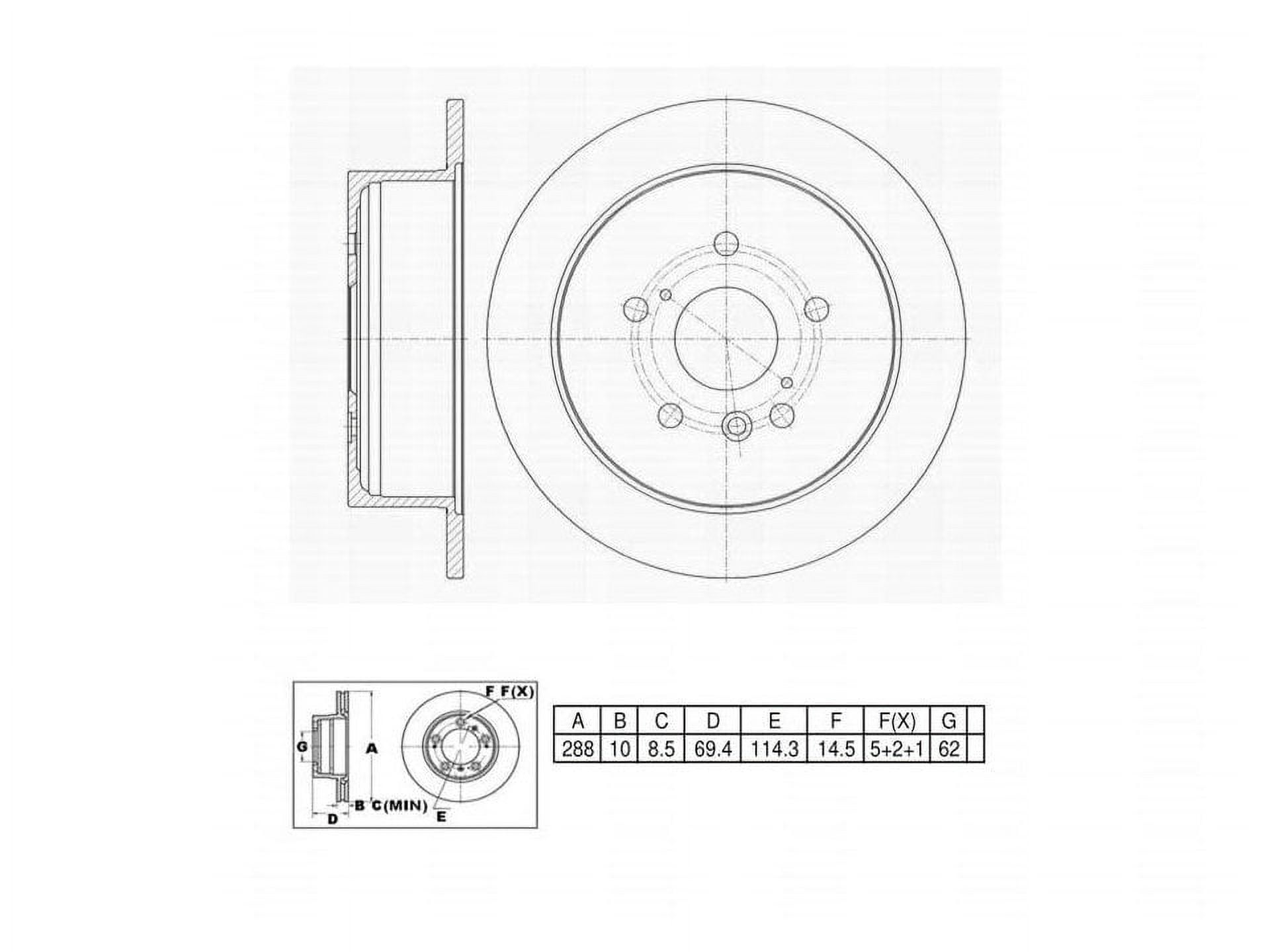 Ultra High Carbon 700 Brake Kits, Rear UHCK7152, Toyota Highlander 2007-2004