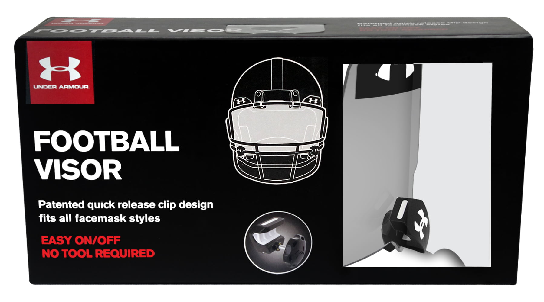 UNDER ARMOUR Football Helmet Visor Eye Shield QUICK-RELEASE Clips Hardware Set 
