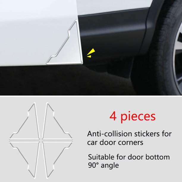 4 Tiras Universales De Anticolisión Para Puerta , Pegatinas De Esquina De Protectores Antiarañazos , Accesorios De Decoración De Coche huangjie unisex