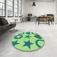 thumbnail image 3 of Ahgly Company Indoor Rectangle Patterned Yellow Lawn Green Area Rugs, 6' x 9', 3 of 6