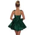 thumbnail image 1 of Vestido de bienvenida Dessiny con lentejuelas verde oscuro, talla grande US22W, 1 of 6