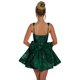 thumbnail image 1 of Vestido de bienvenida Dessiny con tirantes finos y lentejuelas, color verde oscuro, 1 of 6