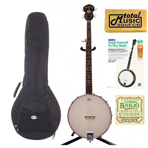 Oscar Schmidt Ob3 5 String Banjo With Gig Bag Extra Strings Method Book Cloth Ob3 Pack Walmart Com Walmart Com