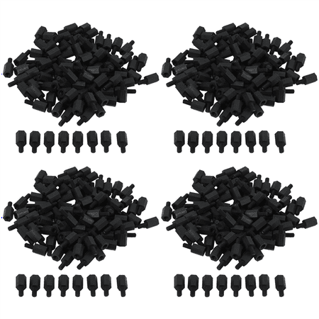 

400Pcs M3 Thread 8mm+6mm PCB Fixed Nylon Hex Standoff Spacer Pillar