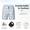 thumbnail image 5 of Fotbe Rabbit In The Rain Men’s Swim Trunks Quick Dry Swim Shorts Board Shorts with Mesh Lining-XX-Large, 5 of 9