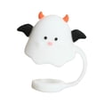 thumbnail image 2 of Halloween Silicone Straw Cover Set, 2-Pack Cute 3D Topper for Tumblers & Water Bottles, Reusable Dust-Proof Straw Caps for Summerween Parties, Spooky Season Gifts & Daily Drink Accessories, 2 of 9
