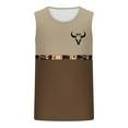 thumbnail image 3 of ALLLIST Cotton Mens Tank Tops Summer Sleeveless Big And Tall Pullover Animal Print Casual Brown Shirts for Men Size S-2XL, 3 of 4
