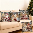 thumbnail image 1 of Conjunto de fundas de almohada de lino multicolor de 4, fundas decorativas suaves y cómodas con efecto tridimensional, ideal para decorar sofás y camas, 45x45 cm, 1 of 6
