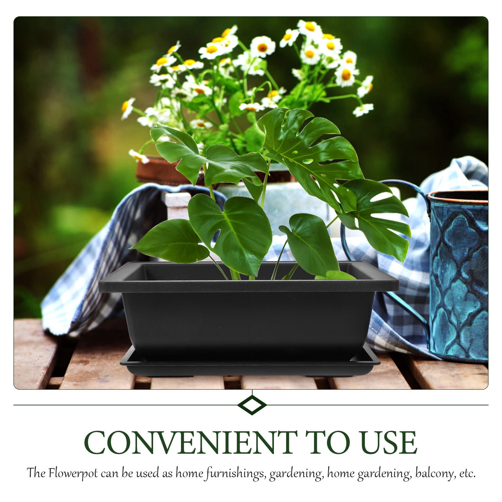 Soimiss 8 Sets Succulent Plant Pot Plastic Drainage for Outdoor Gardening