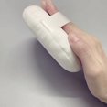 thumbnail image 3 of HLONK Powder Puff  5.1Inch Large Loose Powder Puff for Body Powder  Ultra Soft Washable Velour Fluffy Body Powder Puffs with Ribbon  White, 3 of 4
