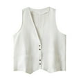 thumbnail image 3 of WNEGSTG Vests for Women 2023 Women Sleeveless Vest Outer Casual Loose Vest, 3 of 3