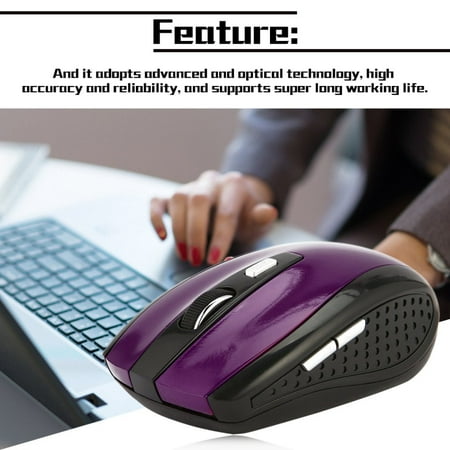 Brand New 2.4GHz Wireless Mouse Portable Intelligent Gaming Mouse Optical Rolling Gamer Mice USB Receiver for PC Laptop Computer