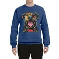 thumbnail image 3 of My Favorite Breed is The One In Need | Colorful Labrador Dog | Dean Russo Art Animal Lover Unisex Crewneck Sweatshirt, Vintage Heather Blue, XL, 3 of 5