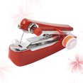 thumbnail image 2 of Portable Red Sewing Machine Home Multifunction Mini Cordless Handheld Manual Sewing Machine for Needlework Random Thread Color, 2 of 8
