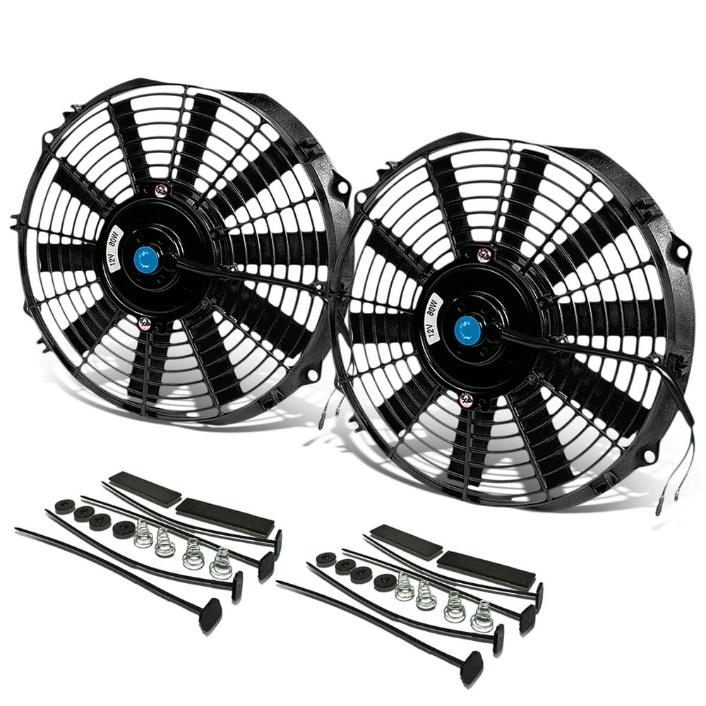 2Pcs 12" Inch High Performance Electric Radiator Cooling Fan kit (Black