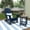 Navy Blue, variant on Polytrends  Laguna Hdpe All Weather Outdoor Patio Foldable Adirondack Chair With Side Table (2-Piece Set) Black