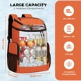 thumbnail image 4 of Maelstrom Backpack Cooler,36 Can Cooler Backpack,Soft Cooler Bag Insulated Leakproof,Lightweight Ice Chest Backpack,Travel Cooler Lunch Backpack for Camping,Hiking,Beach,Orange, 4 of 14