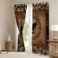 thumbnail image 3 of Homewish Wildlife Eagle Animal Curtains Pack of 2 (42x84 Each) for Men, Western Lake House Curtains Blackout, Rustic Farmhouse Branches Bedroom Curtains, Black Out Curtains Bedroom Decor, 3 of 6