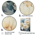 thumbnail image 3 of Designart "Minimalist Blue And Gold Mums Painting II" Mums Floater Framed Canvas Prints, 3 of 5