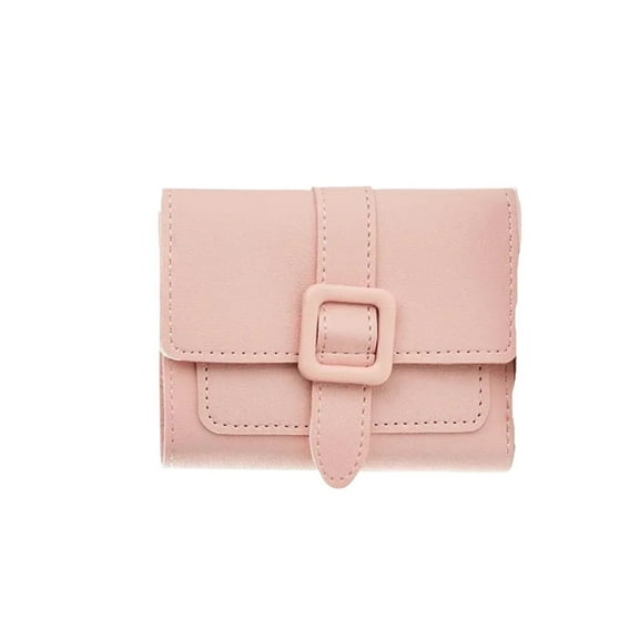 Women’s Short Wallet, PU Leather Fresh and Simple Card Holder Purse with ID Card Window Fashionable Wallet