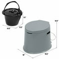 thumbnail image 4 of Spaco 5L Portable Travel Toilet with Paper Holder for Outdoor, 4 of 12