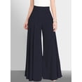 thumbnail image 5 of Palazzo Pants for Women Slacks Wide Leg High Waisted Business Casual Work Trousers with Pockets Blue S, 5 of 6
