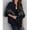Black, variant on Baqcunre Womens Winter Coats Women's Tassel Single Breasted Solid Color Lapel Coat Long Sleeve Shirt Jacket Womens Jacket Womens Fall Fashion 2023 Black L