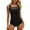 Black, variant on WAYUTE Womens Swimsuits One Piece U Back Solid Color Mesh Loose Comfortable Bathing Suit Summer Beach Fashion Swimsuits