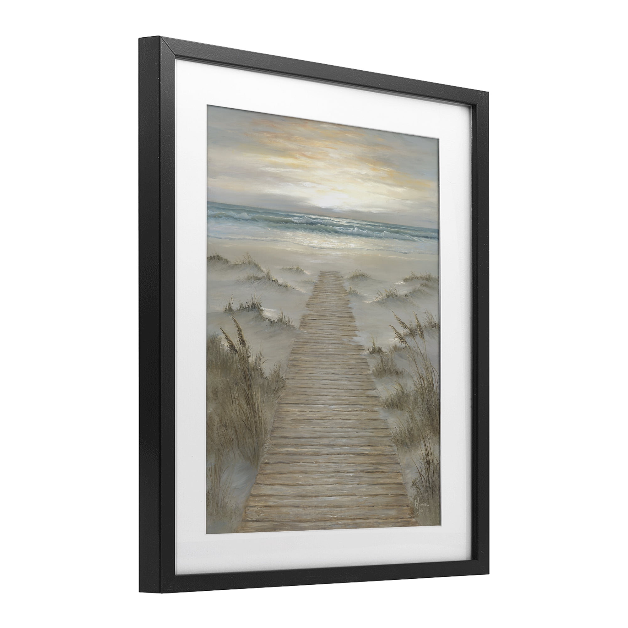 Stupell Industries The Path Towards Sunrise Black Framed Print Under Glass, design by Georgia Janisse