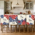 thumbnail image 1 of Patriotic Chair Covers Set of 4 for Independence Day and Memorial Day Decorations, American Flag Design Polyester Chair Back Covers for Home Kitchen Dining Party Holiday, 1 of 6